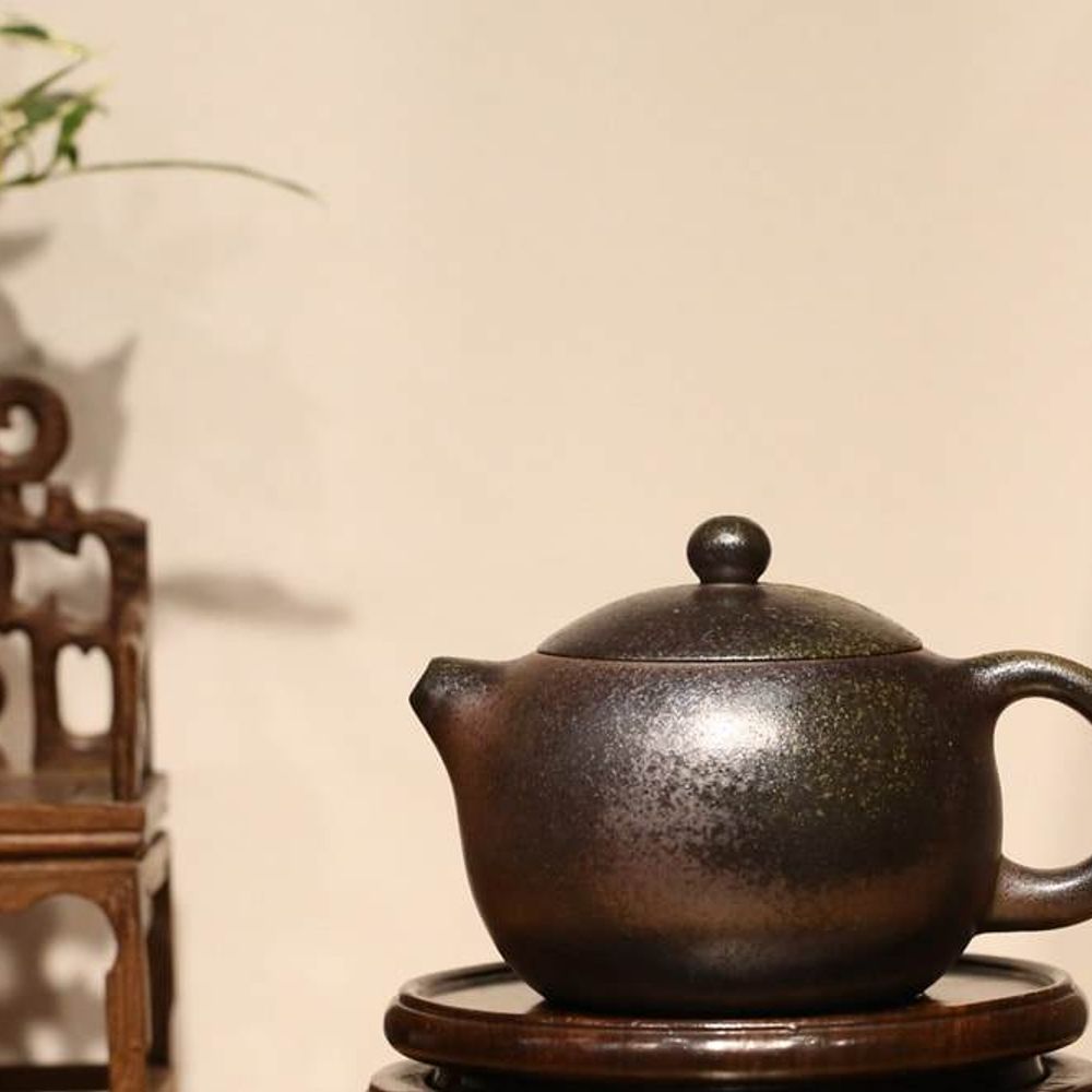 Xishi Wood Fired Yixing Teapot, Dicaoqing Clay, 170ml