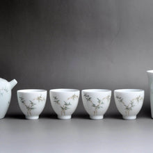Load image into Gallery viewer, Bamboo Youzhongcai Jingdezhen White Porcelain Teaset (with Teapot)
