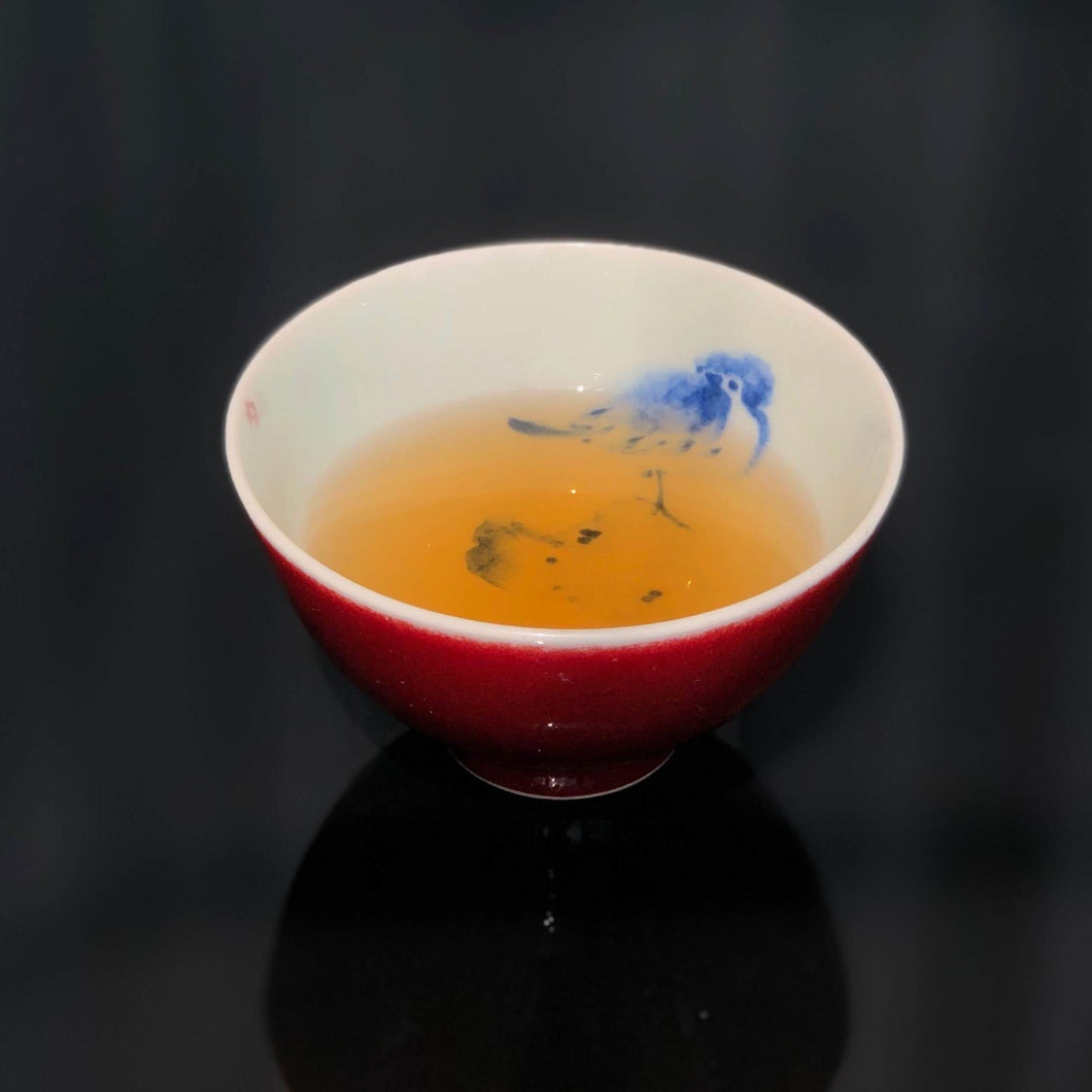 116ml Jihong and Qinghua Porcelain Lone Bird Cup