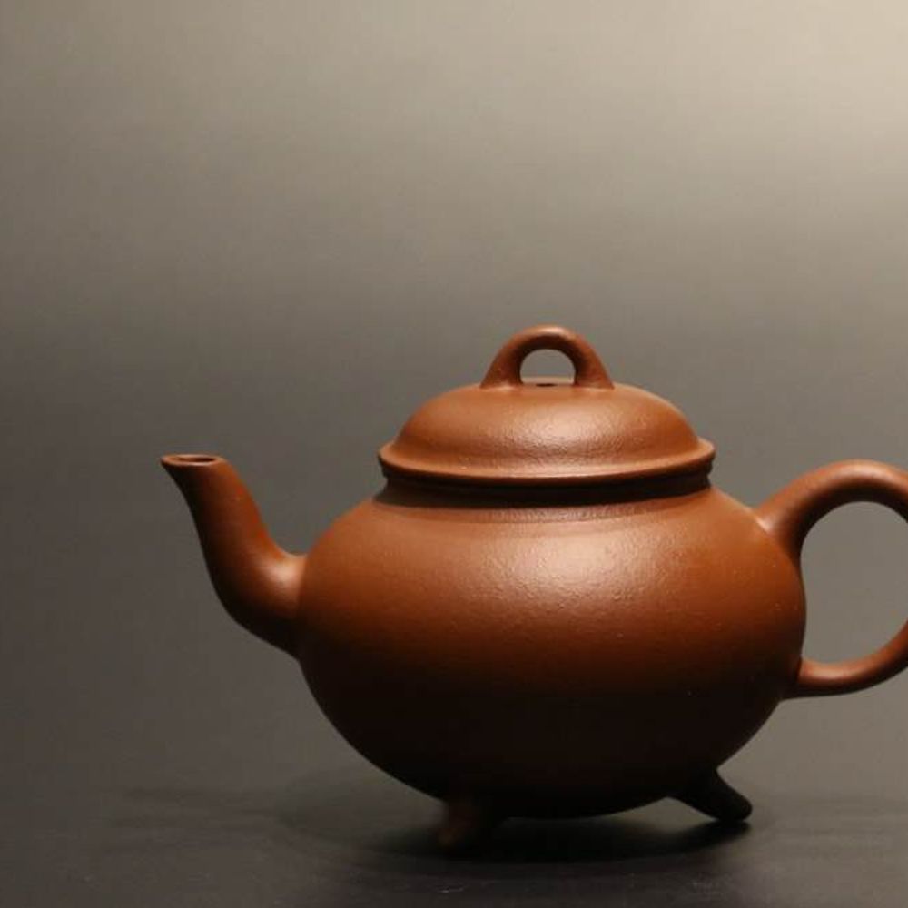 Zhuni Dahongpao 朱泥大红袍 Three Leg Shuiping Yixing Teapot, 130ml
