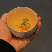 Load image into Gallery viewer, 140ml Large Bamboo Painting Gold Ring Jingdezhen Porcelain Luohan Cup
