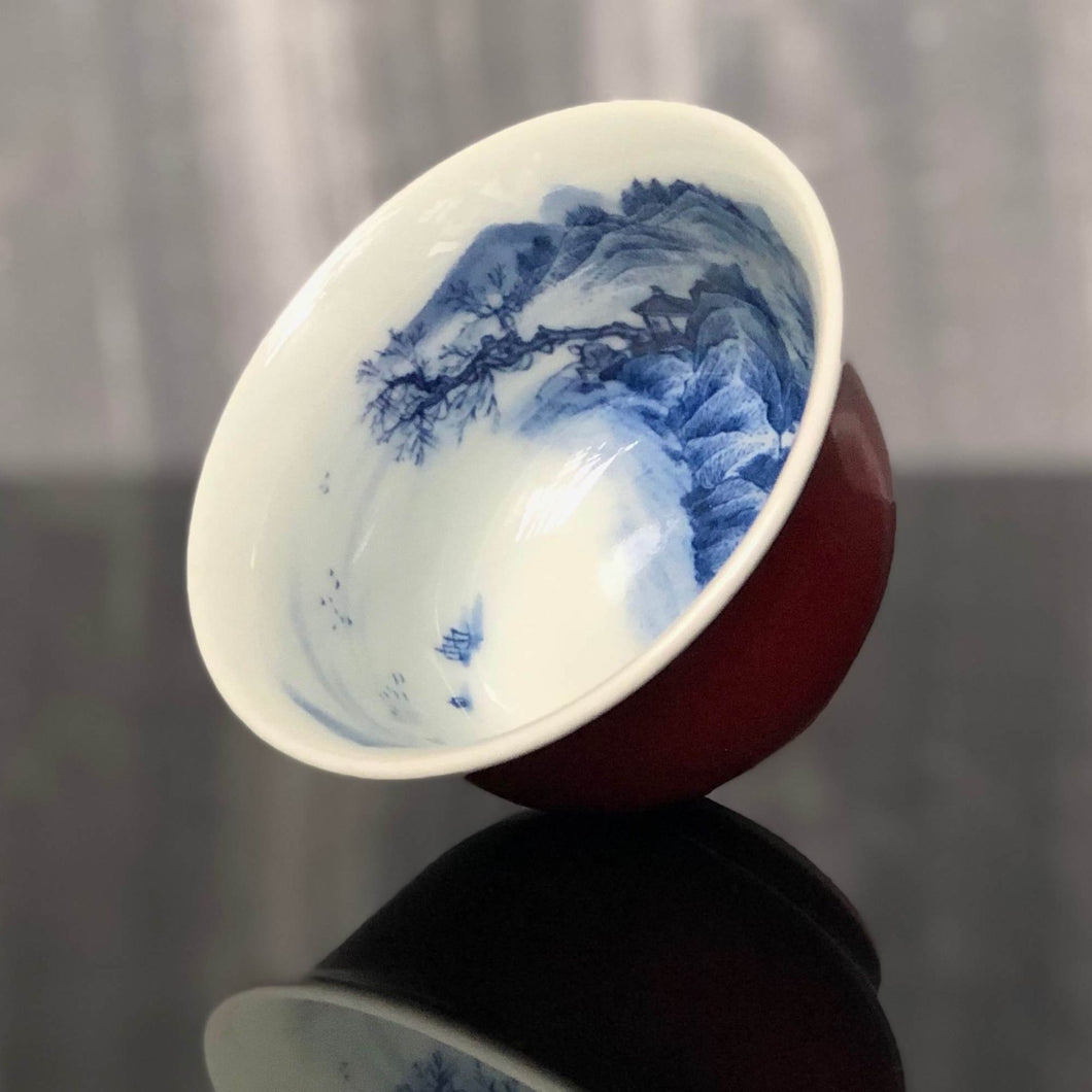 112ml  Jihong Glaze Qinghua Porcelain The World in a Cup
