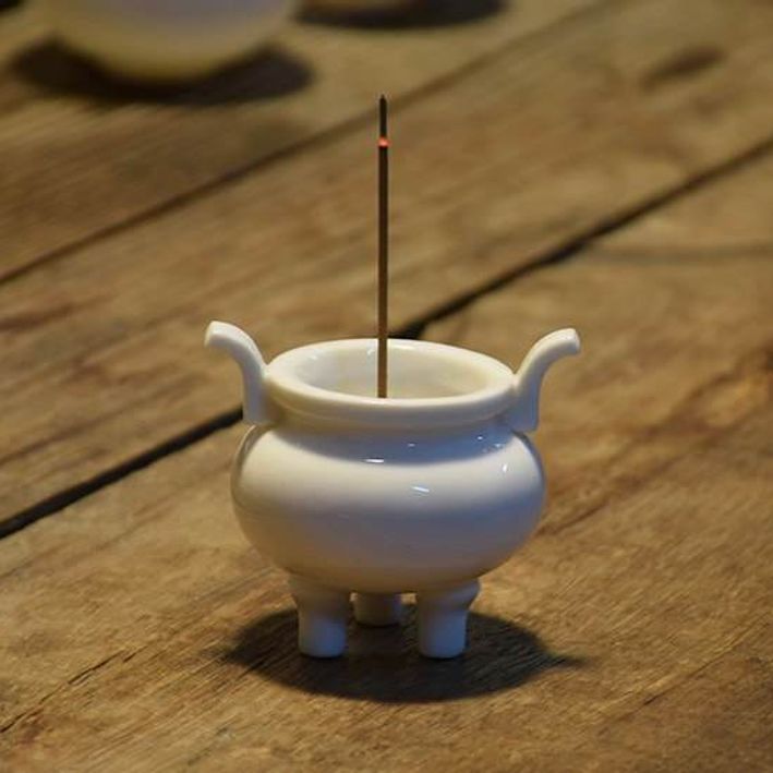 Chinese Tripod Censer Blanc de Chine Porcelain Incense Holder