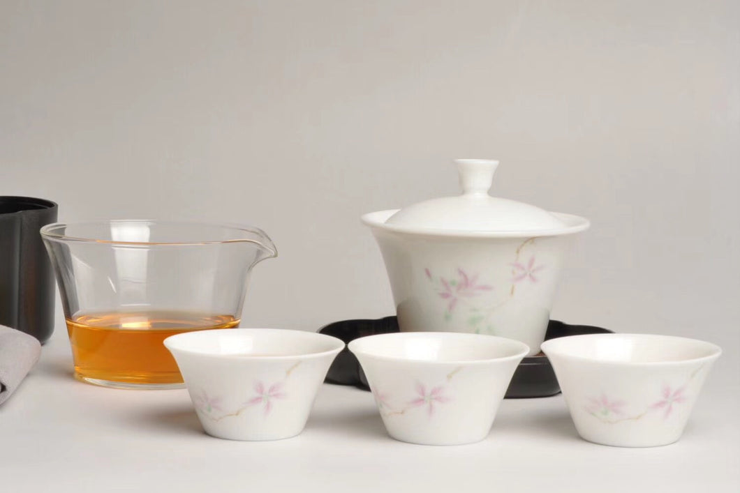 Porcelain Travel Tea Set with Gaiwan