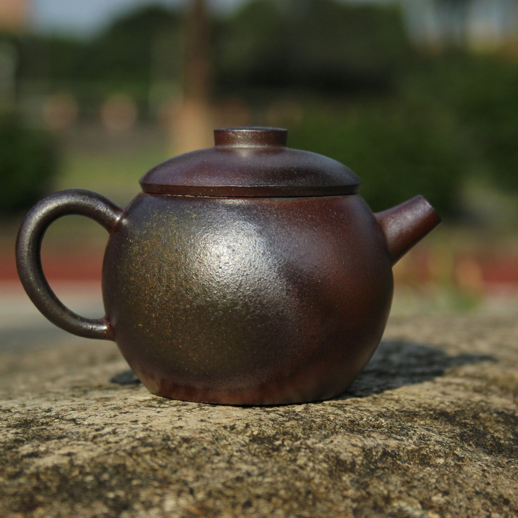 Wood Fired Julunzhu 巨轮珠 Yixing Teapot, Dicaoqing clay, 130ml  no.1