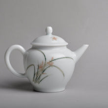 Load image into Gallery viewer, Orchid Motif Youzhongcai Jingdezhen Porcelain Teapot, 120ml
