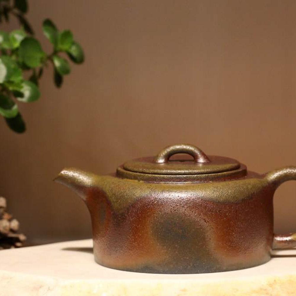 Wood Fired Jiangponi Jinglan Yixing Teapot, 柴烧降坡泥井栏壶, 225ml