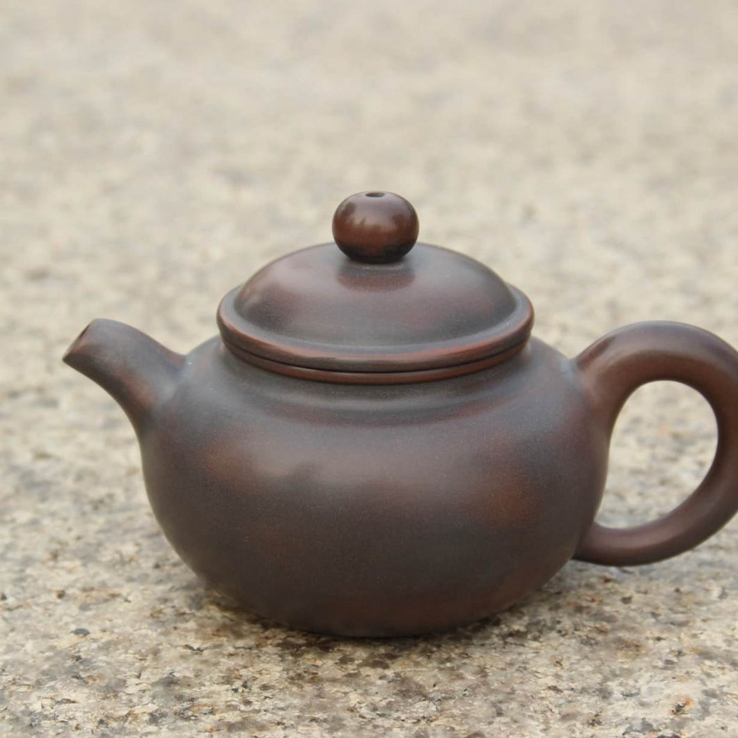 110ml Tall Fanggu Nixing Teapot, 坭兴高仿古壶, by Zhou Yujiao