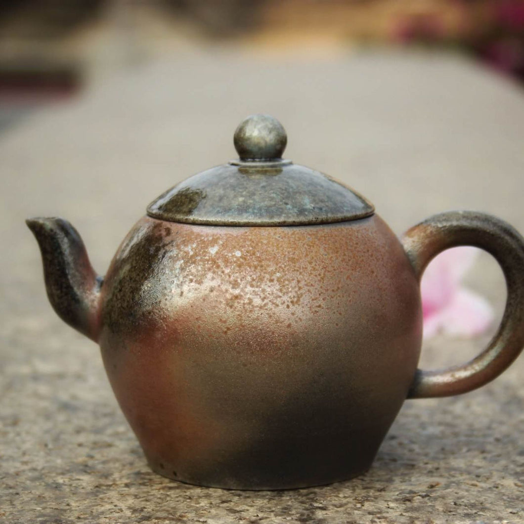 Wood Fired Meirenjian Nixing Teapot by Yu Zhenhua, 200ml