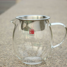 Load image into Gallery viewer, 350ml Round Glass FairCup/Pitcher with Stainless Steal Filter
