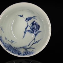 Load image into Gallery viewer, 134ml Fanggu Technique Jihong and Qinghua Porcelain Bird Cup
