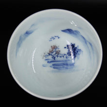 Load image into Gallery viewer, 100ml Fanggu Technique Jihong and Qinghua Porcelain House and Trees
