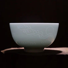 Load image into Gallery viewer, 110ml YingQing 影青 Cloud Pattern Porcelain Tea Cup

