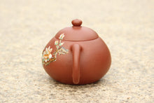 Load image into Gallery viewer, Zhuni Wendan Yixing Teapot with Diancai Painting, 点彩朱泥文旦壶, 120ml
