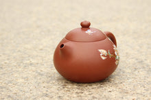 Load image into Gallery viewer, Zhuni Wendan Yixing Teapot with Diancai Painting, 点彩朱泥文旦壶, 120ml
