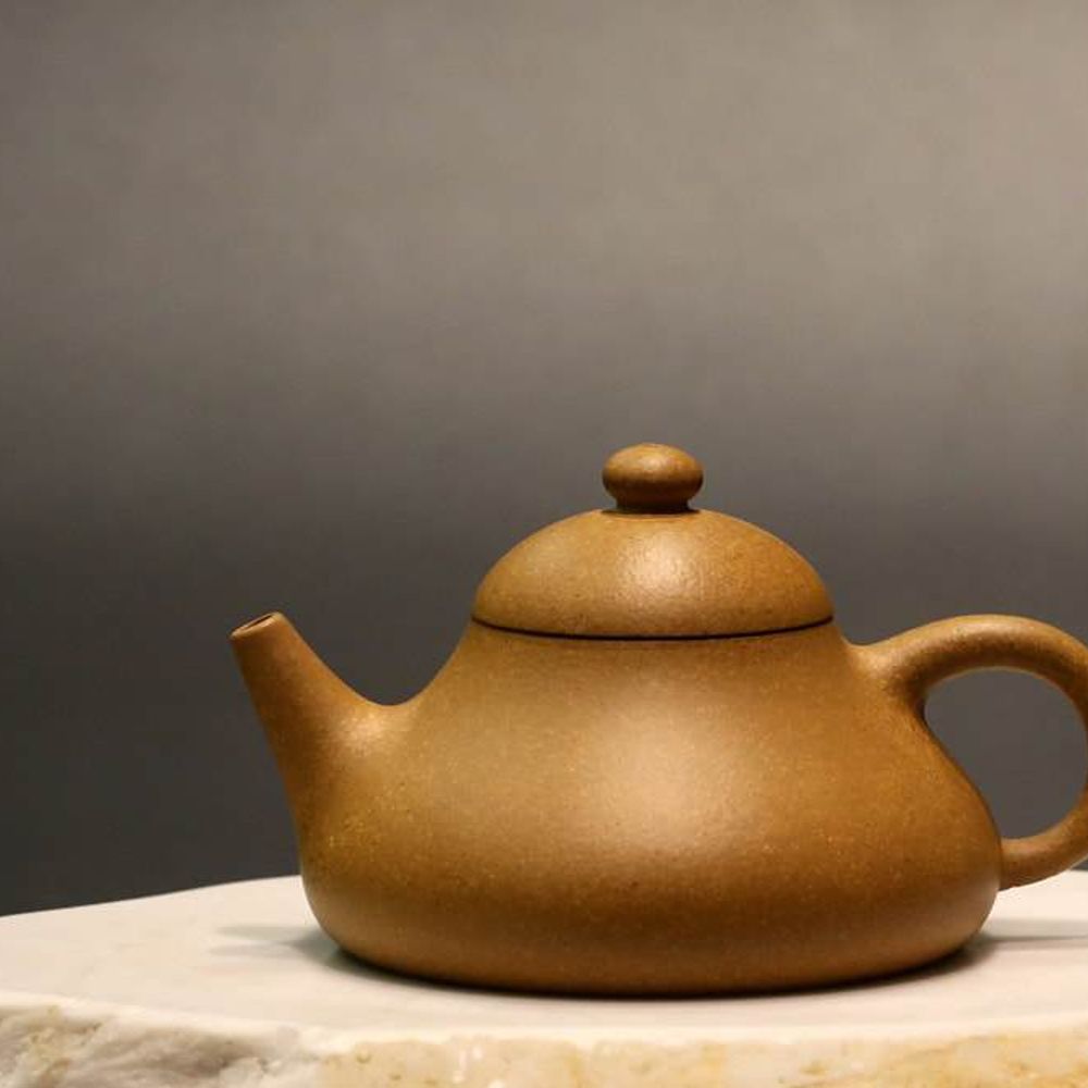 Huangjin Duan Hulupiao Yixing Teapot, 黄金段泥葫芦瓢壶, 125ml