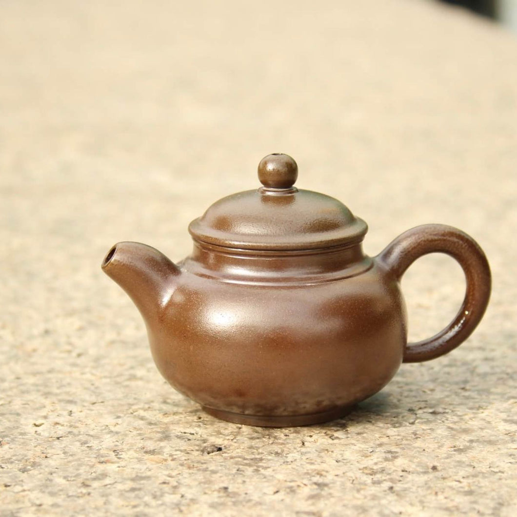 Wood Fired Panhu Nixing Teapot,  柴烧坭兴潘壶, 70ml