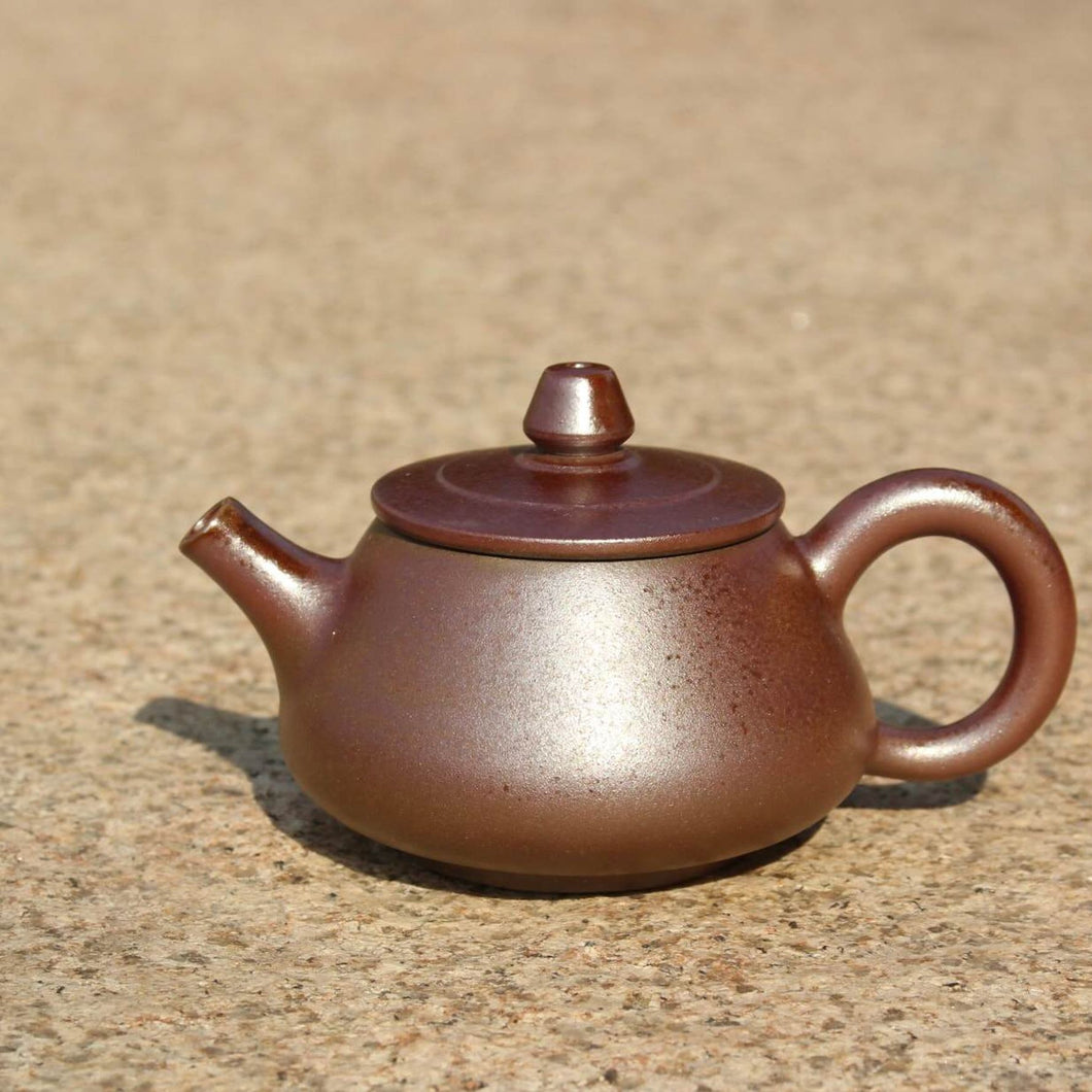 Wood Fired Shipiao Nixing Teapot, 柴烧坭兴石瓢壶, 90ml