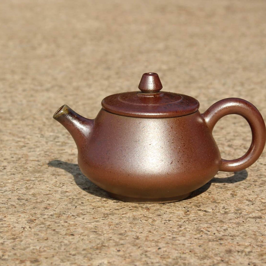 Wood Fired Shipiao Nixing Teapot, 柴烧坭兴石瓢壶, 95ml