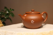 Load image into Gallery viewer, Zhuni Yuzhenzhiwan Yixing Teapot with Diancai Painting of Blossoms, 点彩朱泥玉珍之玩 110ml
