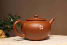 Load image into Gallery viewer, Zhuni Yuzhenzhiwan Yixing Teapot with Diancai Painting of Blossoms, 点彩朱泥玉珍之玩 110ml
