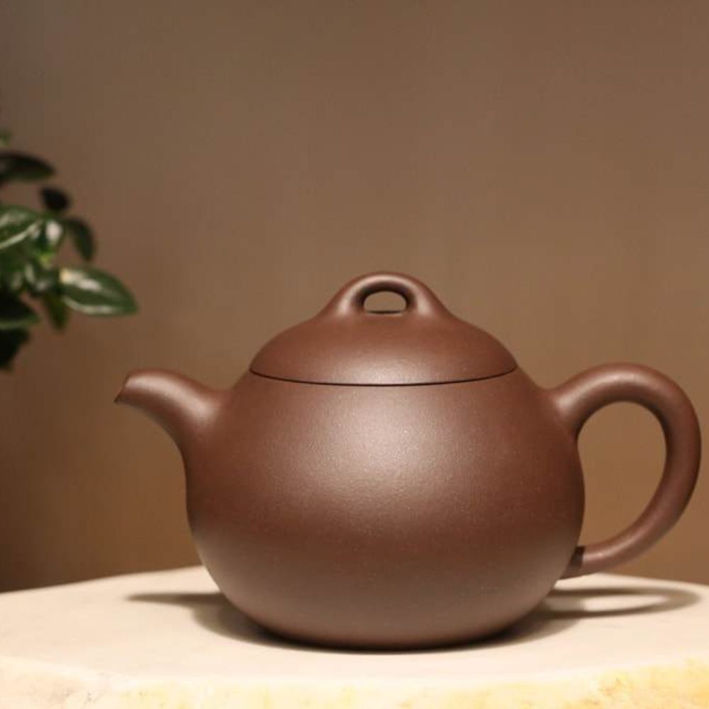 Dicaoqing Paogua Yixing Teapot, 底槽青匏瓜壶, 220ml