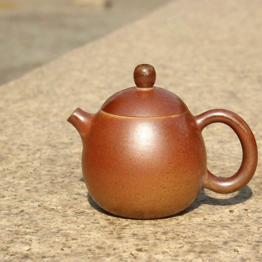 Wood Fired Longdan Nixing Teapot,  柴烧坭兴龙蛋壶, 110ml