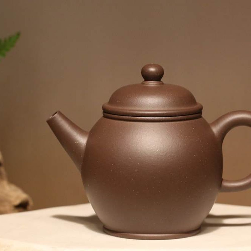 Handpicked TianQingNi Ore Tall Julun Yixing Teapot, , 天青泥巨轮壶, 140ml