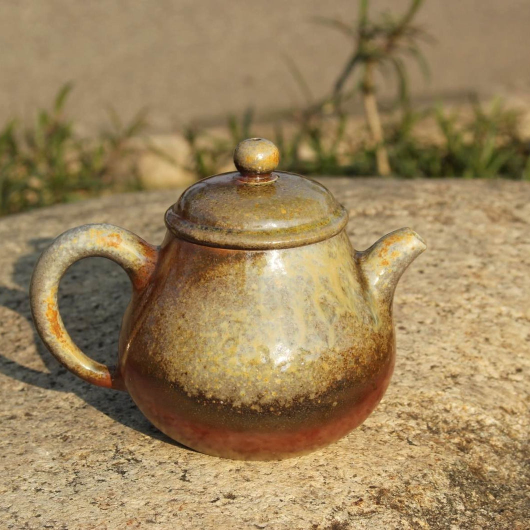 Wood Fired Gaopan Nixing Teapot,  柴烧坭兴高潘壶, 210ml