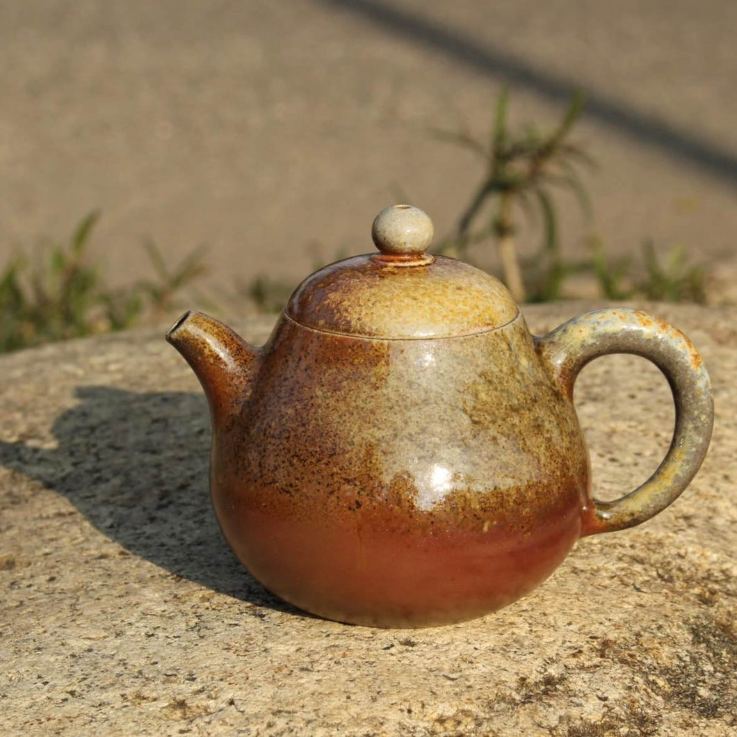 Wood Fired Pear Nixing Teapot,  柴烧坭兴梨形壶, 210ml